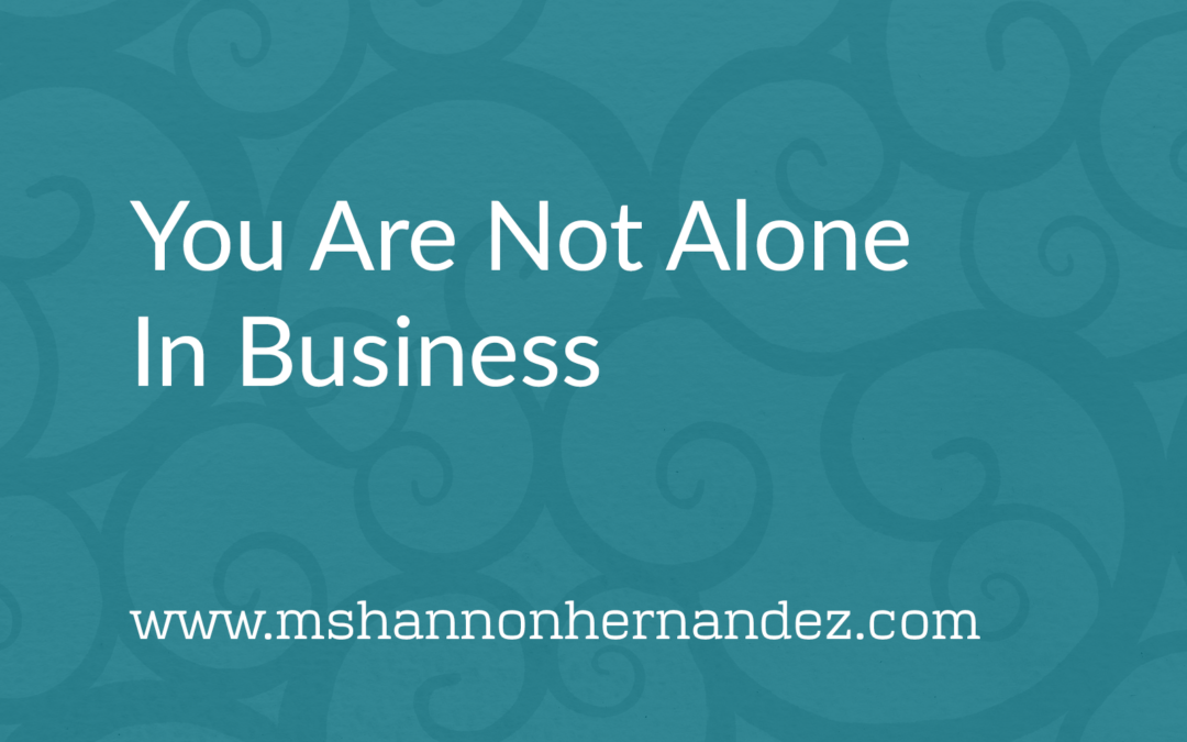 You Are Not Alone In Business